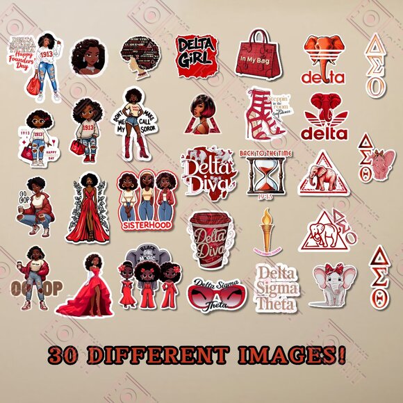NEW Delta Sigma Theta Stickers divine 9 sorority decals DST black woman gifts - Picture 9 of 11